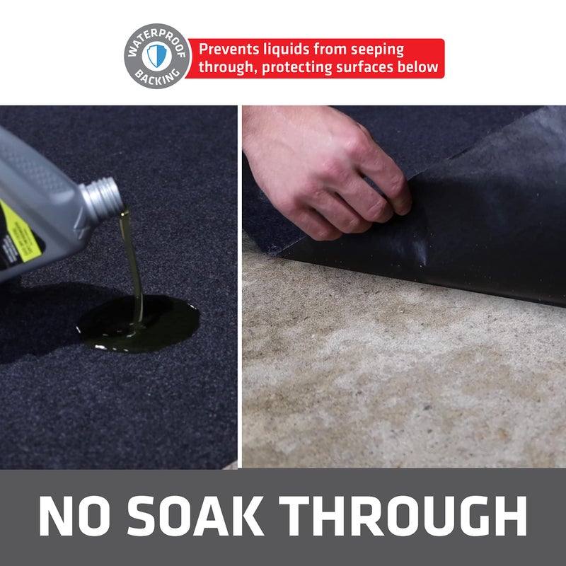 Drymate Oil Spill Mat (29" x 36"), Premium Absorbent Oil Pad, Reusable, Washable, Durable, Waterproof Backing Contains Liquids, Protects Garage Floor Surface (USA Made) - Image 3